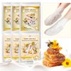 Foot Peel Mask 6 Pack, 3 Pack Milk & Honey Exfoliating Foot Masks Plus 3 Pack Moisturizing Foot Mask, Foot Mask for Dry, Cracked Feet, Callus, Dead Skin. Hydrating Foot Masks for Baby Feet