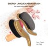 ENERGY Large Foundation Brush Flat Kabuki Brush for Liquid Cream Powder Blending Buffing Soft Vegan Synthetic Bristles Quick Makeup Cosmetics Tool Face Brush with Long Aluminum Handle Gold