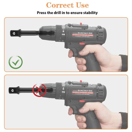 3/8 Impact Socket Adapter, 5Packs 1/4" Inch to 3/8" Drill Socket Adapter Kit for Impact Driver, 3/8" Hex Shank Impact Adapter, Extension Socket Driver Bits for Handle Nut Driver and Drill