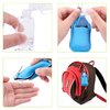 Duufin 40 Pieces Hand Sanitizer Keychain Holders Set Including 20 Pieces Hand Sanitizer Holder Bulk and 20 Pieces Empty Travel Size Bottles