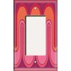 SnazzySwitch Red Retro Waves Decorative Rocker Switch Cover - Fits Decora Style Outlets and GFCI Wall Plate Too