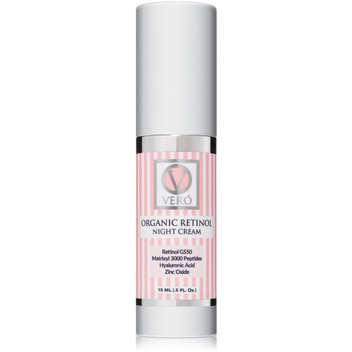 Organic Retinol Night Cream | V VERO Anti-Aging Natural Skin Care With Hyaluronic Acid | Hydrating Face Moisturizer