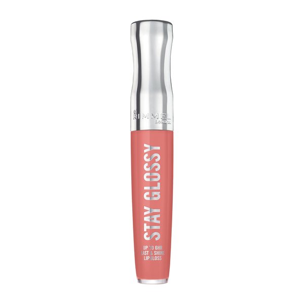 Rimmel London Stay Glossy, 470 Perfect Peony, Lip Gloss, Non-Sticky, Cruelty-Free, Color and Shine, Up To 6-Hour Wear, Precise Applicator, 0.18oz