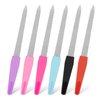 6 Pcs Metal Nail File Double Sided Grit Fingernails Filers Stainless Steel Natural Finger Nail Filers Nail Emery Boards Tool Accessories for Home Salon Shaping Styling Gel and Acrylic Nails