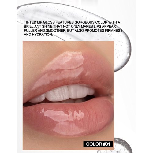 Easilydays Hyaluronic Acid Lip Gloss Clear Lip Gloss for Women, Moisturizing, Non-Sticky Glossy,Ultra High Shine Glosses Liquid Lip Glaze,Long-Lasting Crystal Clear&Fuller-Looking Glass Lip Makeup, 01