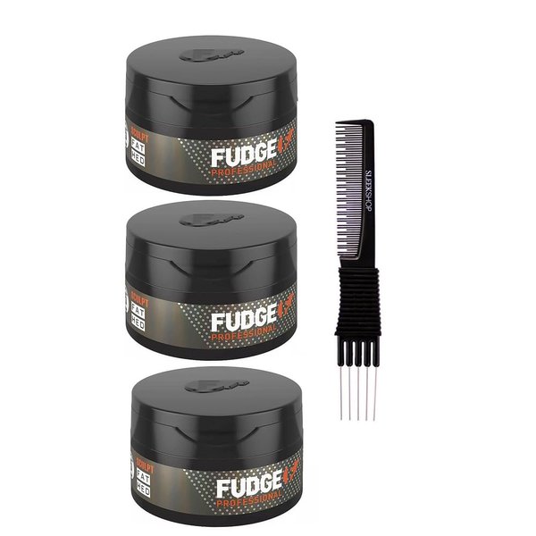 yper Fudge Professional Sculpt Fat Hed (2.64 oz) with Teasing Comb Pack of 3