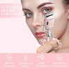 Asimebesty Heated Eyelash Curlers, Electric Lashes Curler with Comb, 2 Heated Modes with Sensing Heating Silicone Pad, Rechargeable Hot Lash Curler for Women Long Lasting Naturally Eyelashes Pink