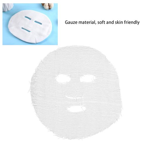 Gauze Face Mask, 100pcs Precut DIY Facial Mask Sheet Strong Water Absorption Disposable DIY Face Mask Sheets Gauze Skin Masks Facial Mask Sheet Facial Paper Sheet for Salon Home Use