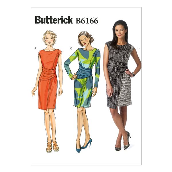 BUTTERICK PATTERNS B6166E50 Misses' Dress Sewing Template, E5 (14-16-18-20-22)