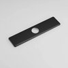 Bathfinesse 10" Kitchen or Bathroom Sink Faucet Black Hole Cover Deck Plate Square Stainless Steel Escutcheon for Covering Unused Mounting Holes,P-111-B