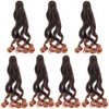 Spanish Curly Braids Hair 7 Pack Loose Wavy Spiral Curl Braids French Curl Crochet Braid Deep Wave Synthetic Hair Extensions Pre Stretched Bouncy Braiding Hair 22 inch 75g/pack (22 inch （7 pack）,
