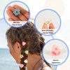 20pcs Mini Flower Hair Clips for Girls, Cute Small Flower Claw Clips Tiny Hair Accessories for Baby Women Thin Thick Hair (10 Colors)