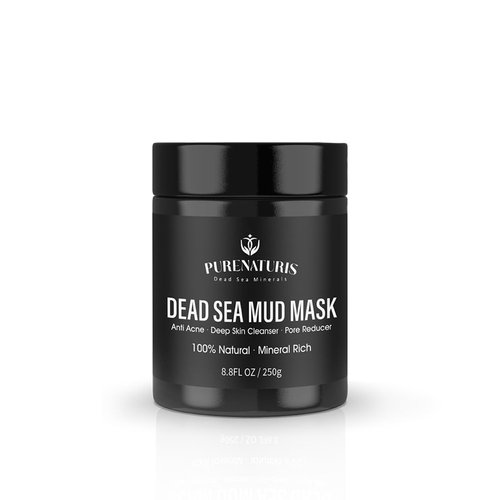 PureNaturis Organic Dead Sea Mud Mask for Face & Body, Premium Spa Quality Pore Minimizer for Acne, Blackheads, Oily Skin -Skin Tightening Formula for Women & Men, Achieves Healthier Complexion 8.8 oz