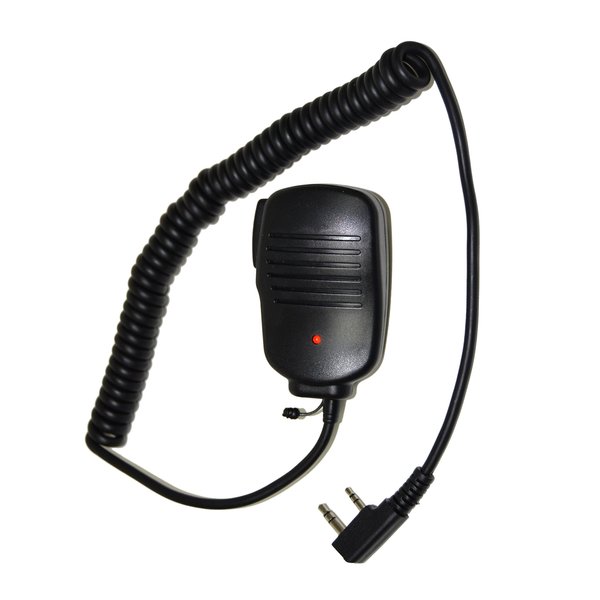 HQRP 2 Pin PTT Mini Speaker Mic Compatible with Kenwood TH-K2, TH-K2A, TH-K2AT, TH-K2E, TH-K2ET Sun Meter