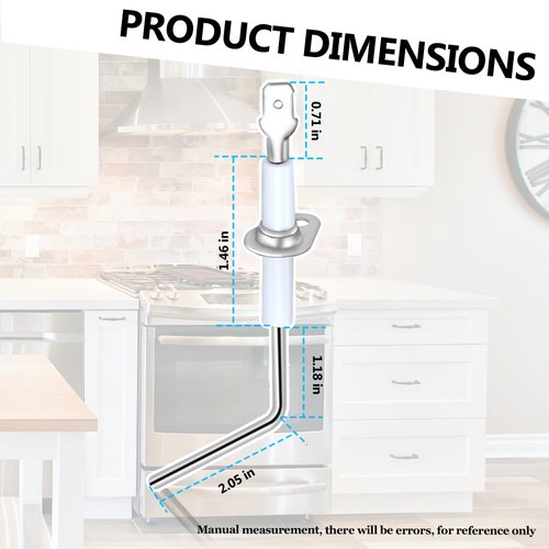Puxyblue SEN01114 Furnace Flame Sensor Fit for Trane American Standard Gas Furnace Replaces SEN0441 SEN491-Stainless 4 Packs