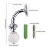 Mgoodoo Crystal Wall Hook, Silver Curtain Holdbacks Glass Window Dapery Holders Hangers for Towel Hat Coat Tassel Bathroom Robe Sheer