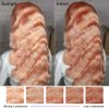Pink Blonde Lace Front Wig Human Hair 13x4 HD Lace Rose Gold Human Hair Wigs Pre Plucked Peachy Blonde Colored Wig Human Hair For Women 150% Density Strawberry Blonde Body Wave Lace Front Wig 20 Inch