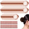 Framendino, 50 Pack Hair Nets Invisible Elastic Edge Mesh with 100 Pack U Shaped Pins Set for Women Ballet Bun