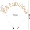 Atoden 90 and Fabulous Birthday Headbands for Women Gold Tiara 90th Birthday Decorations 90 Year Old Gifts Hair Accessories