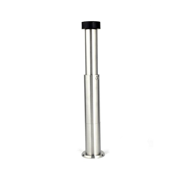 EVI | Wall Mounted Doorstop | Natural Silicone Black Rubber | Adhesive or Screw Installation | Stainless Steel | 3.4''-6.5'' Regulable Length | Mod. 182 and KIT