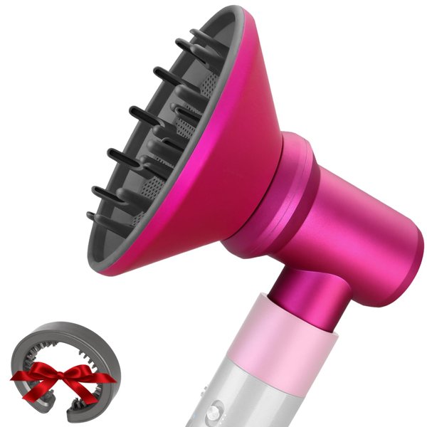 AFDD Adaptor and Diffuser for Dyson Airwrap, Diffuser Attachment Compatible with Airwrap Styler Converting to Hair Dryer Gifts for Women, Girl (Rose)