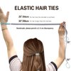 2 Packs (1pc 35"+1PC 25") Purple Hair Ties for Women, Elastic Hair Bands No Damage for Long Thick Curly Hair Strong Braided Ponytail Holders Hair Wrap for Water Wind