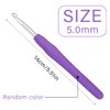 5 mm Crochet Hook, Ergonomic Handle for Arthritic Hands, Extra Long  Knitting Needles for Beginners and Crocheting Yarn (5 mm)