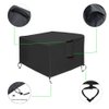 TheElves Fire Pit Cover,28 Inch Patio Fire Pit Covers Square Gas Firepit Table Cover for Outdoor Propane Fire Pit - 28x28x25inch
