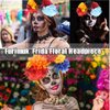 Furimuk Mexican Flower Crown Headband Halloween Day of the Dead Headwear Floral Headpiece for Women Party Costume Accessories (Red orange red yellow blue)