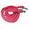 CHALLENGER Roping Knotted Tack Western Barrel Horse Reins Nylon Braided Pink 60724