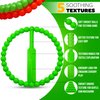 CRICBABY Cricket Baby Teether | 2 Pack Cricket Bat & Ball Shape | Soft Silicone Teething Toy for Babies 0-9 Months | Easy to Hold with 5 Teething Textures | Grass Green & Cherry Red | Certified Safe
