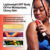 EVERYDAY HUMANS Sun Glazed | SPF 30 Sheer Body Glow Oil Sunscreen with Gold Shimmer Mica, 5.1oz | Sweat and Water Resistant | Non-Greasy, Moisturizing with Squalane, Jojoba Oil | Citrus Scent