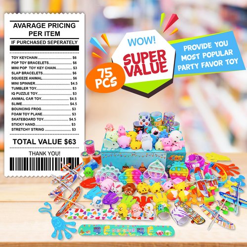 Party Favors Toy for Kids, Treasure Box Prizes for Classroom, Birthday Party, School Classroom Rewards, Carnival Prizes, Pinata Fillers, Treasure Chest, Prize Box Toys, Easter Eggs Fillers