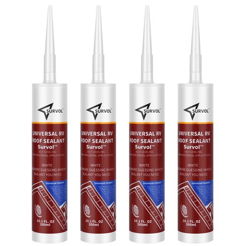 Survol RV Roof Sealant Self-Leveling 4-Pack White