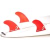 DORSAL Surfboard Fins Thruster 3 Set Future Compatible Red Medium Fiberglass with Honeycomb Hexcore