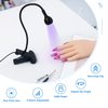 AORAEM Nail Lamp LED Nail Manicure Dryer Curing Light with Black Gooseneck and Clamp for Gel Nails