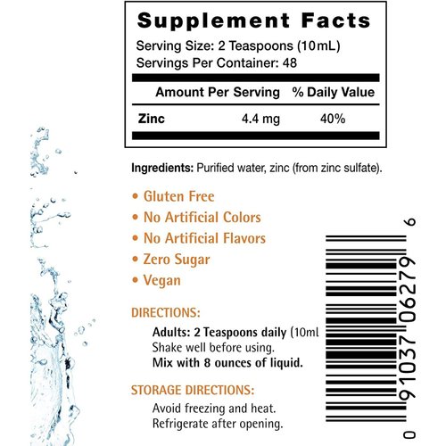Eniva Health Liquid Ionic Zinc Supplement (16oz) Immune Health, Vision, Skin. Doctor Formulated. NO Calories. NO Sugar. Perfect for Low-Carb, Keto & Flu. by