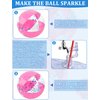 TURNMEON 5 Pcs Glitter Beach Balls, Jumbo 24 Inch & 16 Inch Sequins Pink Inflatable Beach Balls for Kids Toddlers Adults Summer Pool Balls Beach Toys Outdoor Pool Party Favors