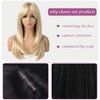TuTive Blonde Wigs for Women Layered Wig With Bangs 22 Inch Shoulder Length Mixed Color wig Natural Looking Synthetic Hair Wig for Daily Party Use(Blonde Mixed)