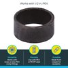 SharkBite 1/2 Inch Copper Crimp Rings, Pack of 100, PEX Pipe, PE-RT, 23102CP100