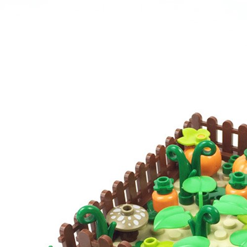 Sufeasdf Barn and Farm Building Block Set E, Chicken Coop, Garden, Crops, Compatible with Lego 853792 Accessory for Ages 6-12