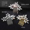 Catery Crystal Bride Wedding Hair Comb Gold Rhinestone Hair Piece Bridal Side Combs Hair Clips Bridesmaid Hair Accessories for Women and Girls