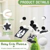 Baby Crib Mobile Black and White Mobile for Baby Baby Nursery Crib Mobile Black Baby Mobile Baby Handmade Mobiles Decor for Baby Shower Gifts Baby Cribs Ceiling Hanging Decorations 2 Styles