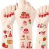 Crazy Night Strawberry Party Decorations Temporary Tattoos - 75 Styles,Berry First Birthday Décor,Berry Sweet Baby Shower Accessories,Summer Garden Tea Party Favors