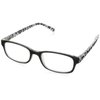 Foster Grant Women's Adalia Round Reading Glasses, Black/Transparent, 59 mm, 2.75