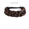STHEJFB Bohemian Braided Headband Oversized Classic Wide Braids Adjustable Elastic Strap Synthetic Wig Headband Women's Braids Beauty Accessories (Brown)