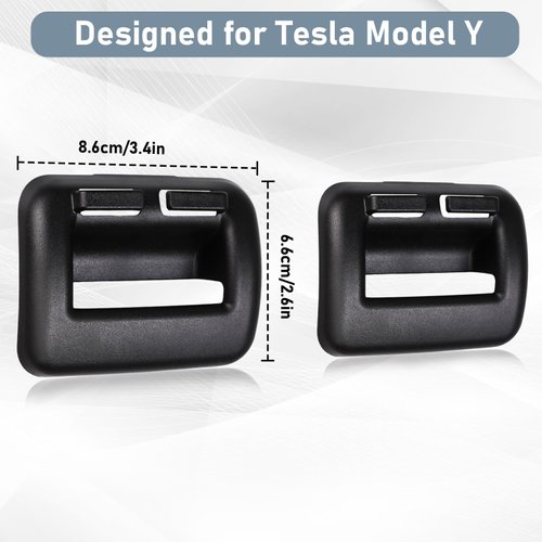 FOWSRHRG Tesla Model Y Accessories, 2PCS Seat Belt Clips-Seats Belt Guide Holder Anti-Scratch Car Rear Seat Belt Adjuster for Adults Compatible with Tesla Model Y 2023 2022 2021