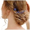 Yean Baroque Bridal Hair Pins Silver Rhinestones Wedding Hair Comb Something Blue Hair Piece for Women and Girls(3 Pcs) (Gold)