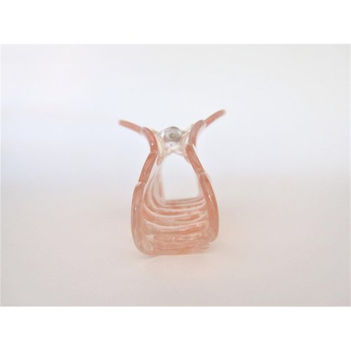 Generic lite pink and white marbled hair claw clip medium fine hair