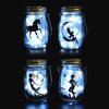 Ostritec Solar Mason Jar Lights Lids, 8 Pack 30 Led Fairy Lights(Jars Not Included), Outdoor Hanging Mason Jar Solar Lights, Fairy in a Jar Solar Firefly Lights for Patio Garden Table Decor